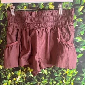 Free People Brown Athletic Shorts